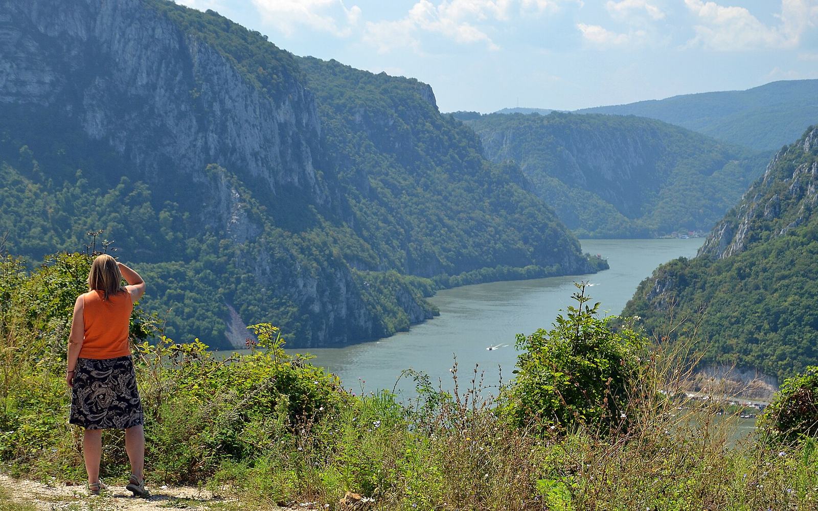Uitzicht op de kloof van de Cazanele Dunării